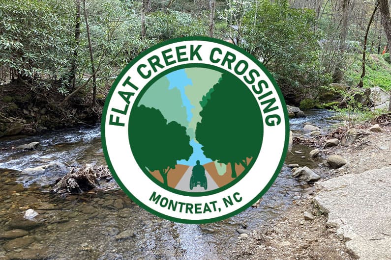 Flat Creek Crossing on an image of Flat Creek
